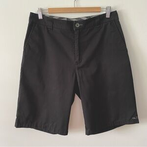 O’Neill mens black casual cotton shorts size 32